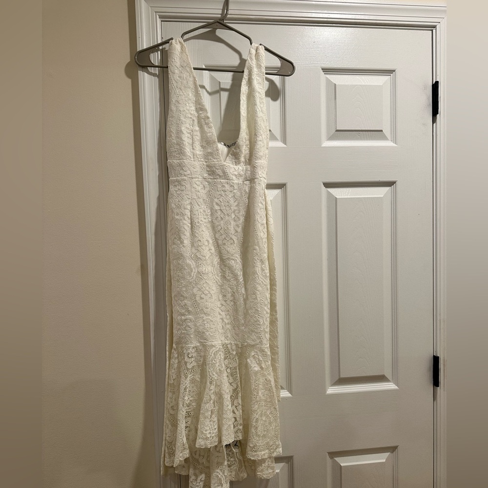 Chic Cream Lace Dress- Hello Molly